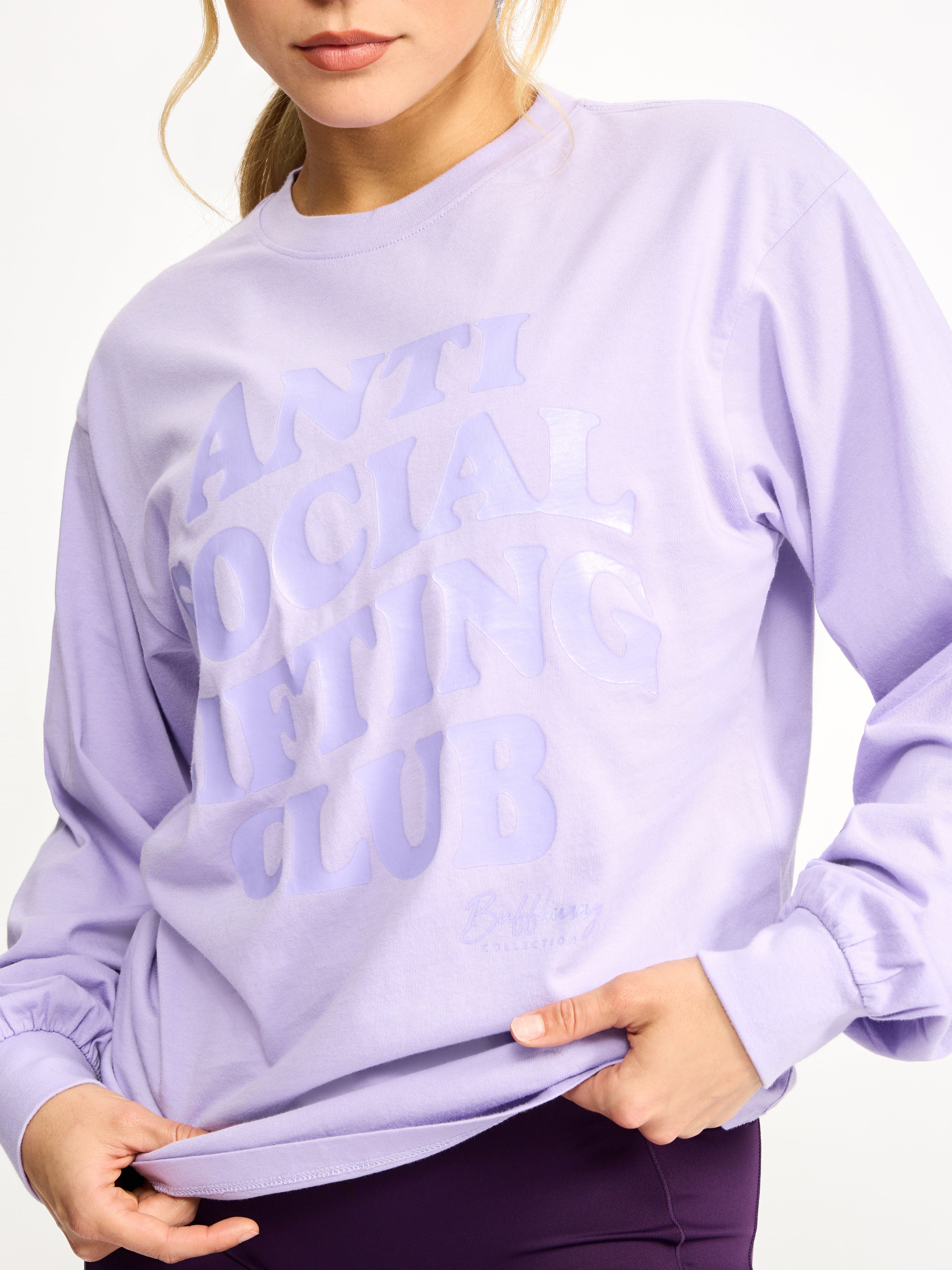 Social LS Tee - Frosted Purple
