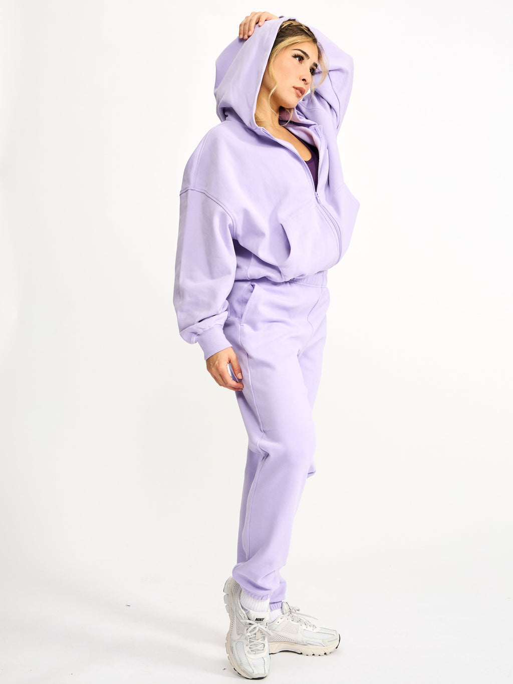 Full Zip Cloud Hoodie - Frosted Purple