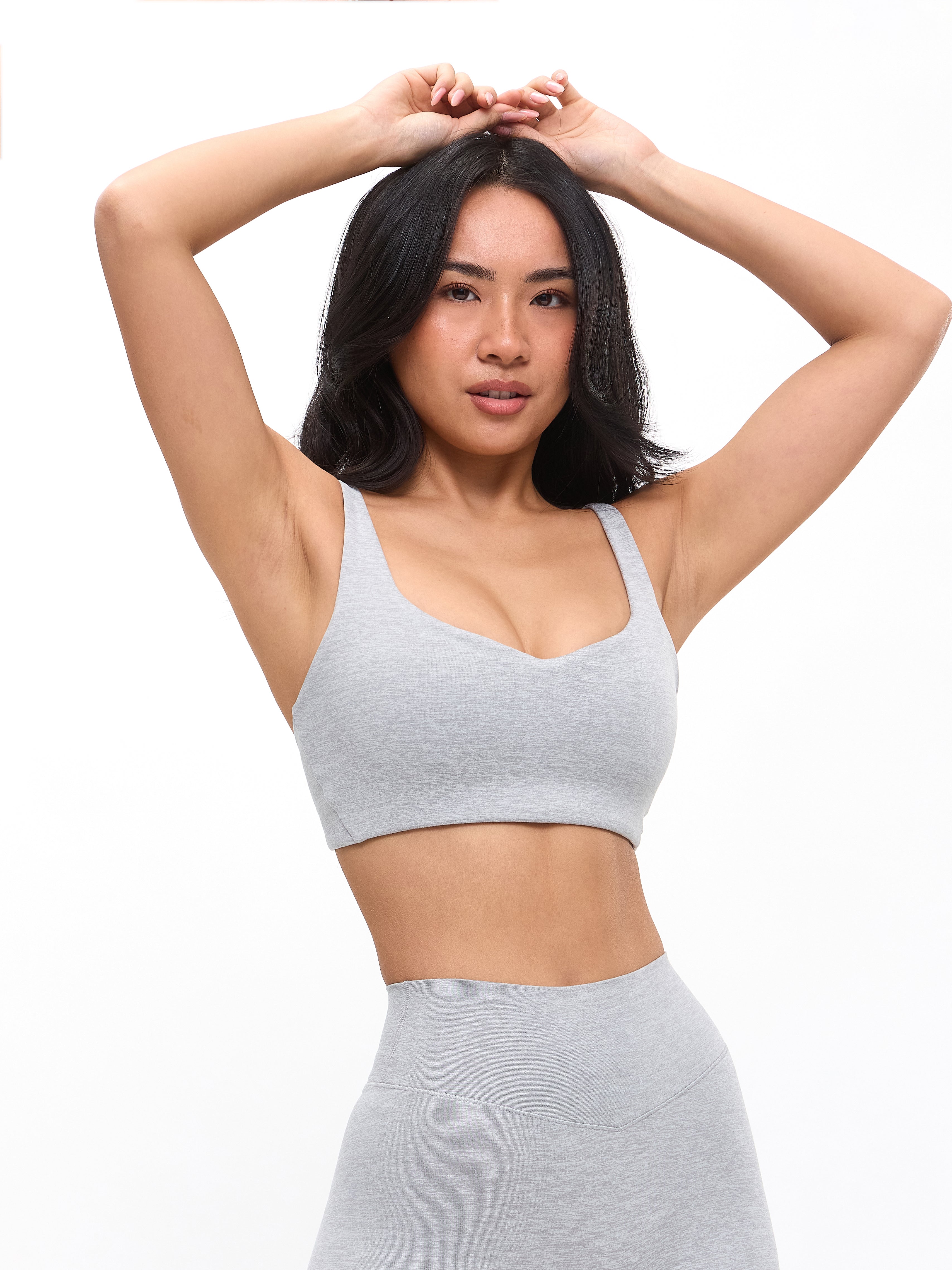 Dream Heathered Sports Bra - Heather Grey