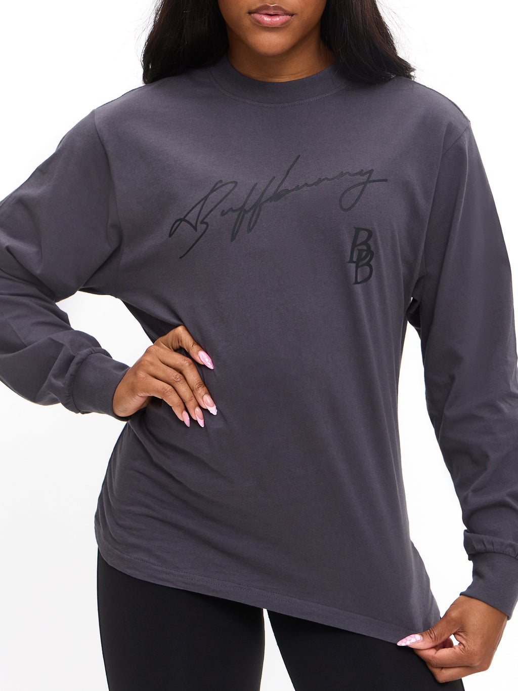 BB Long Sleeve Tee - Charcoal