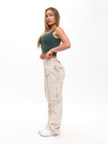 Curvy Stretch Cargo Pant - Bone