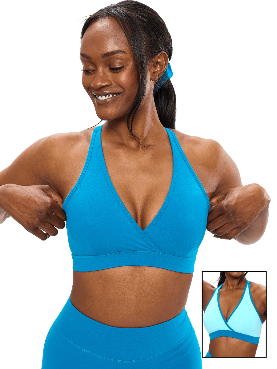 Reversible RacerBack Sports Bra - Warhead and Cotton Candy