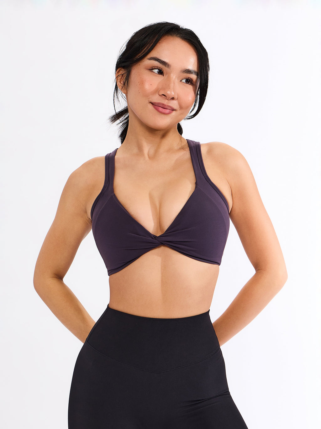 Twisted Curve Sports Bra - Purple Shadow