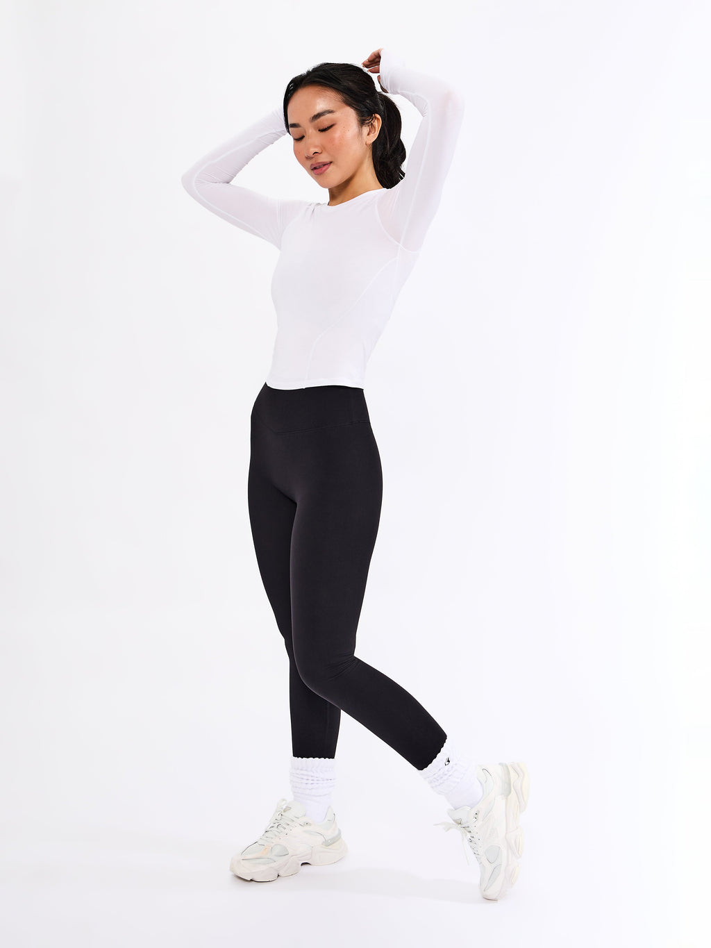 Halo Long Sleeve Baby Tee - White