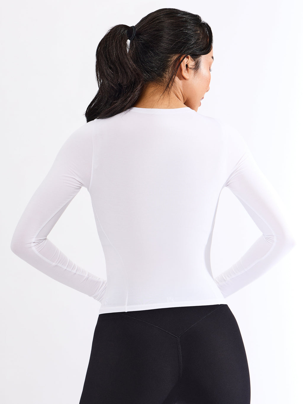 Halo Long Sleeve Baby Tee - White