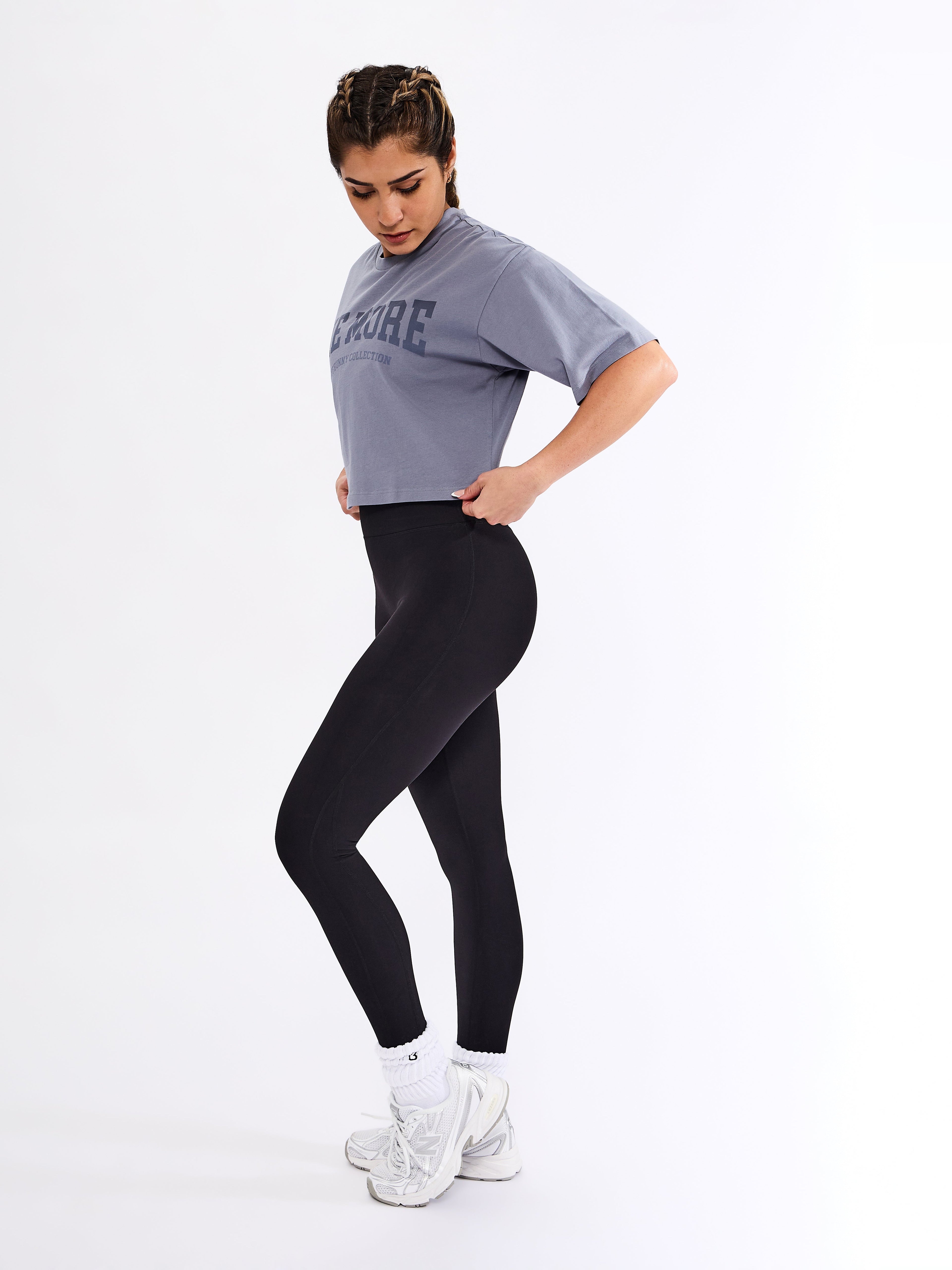 One More Crop Tee - Sterling