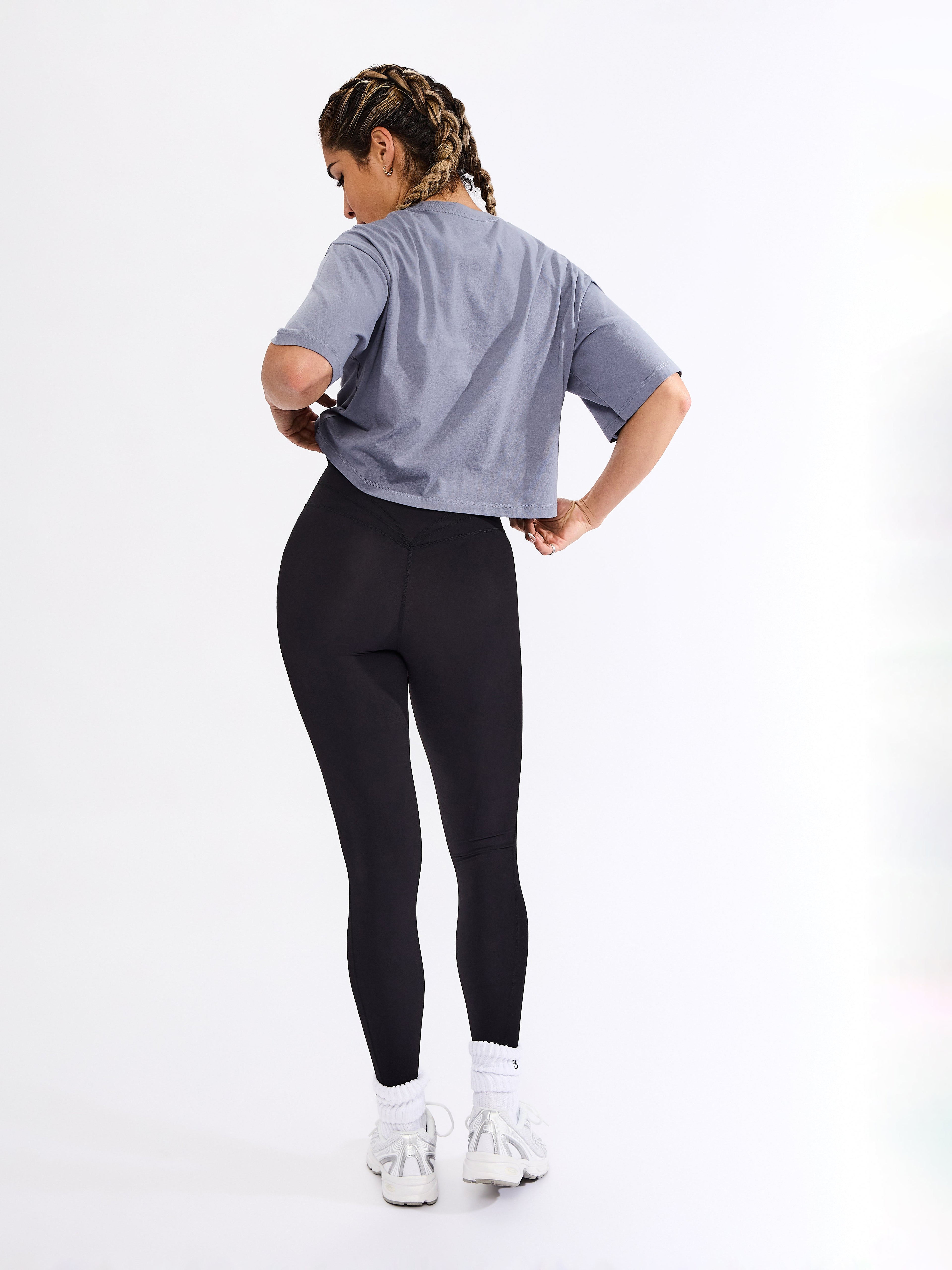 One More Crop Tee - Sterling