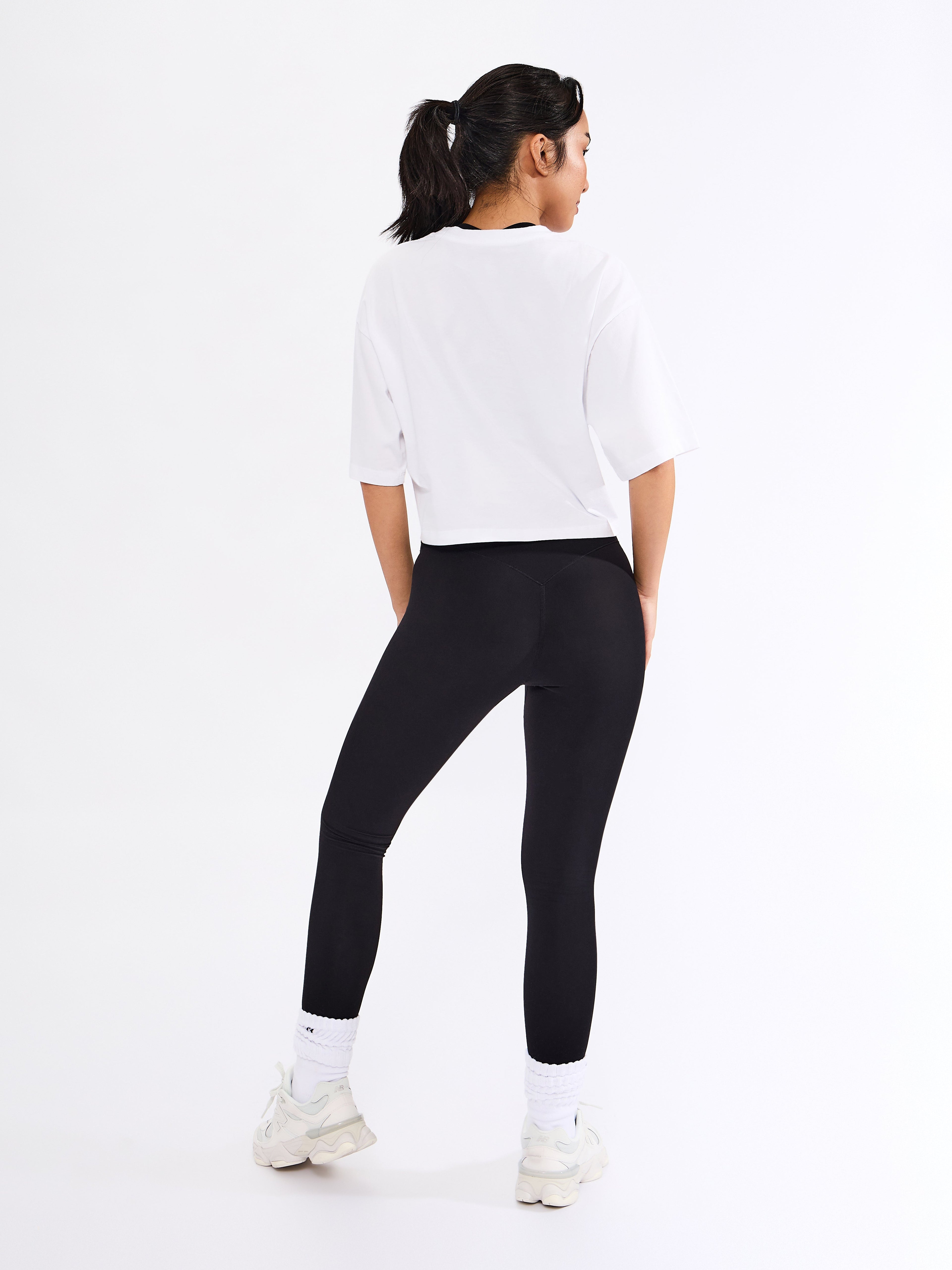 Throw Back Crop Tee - White