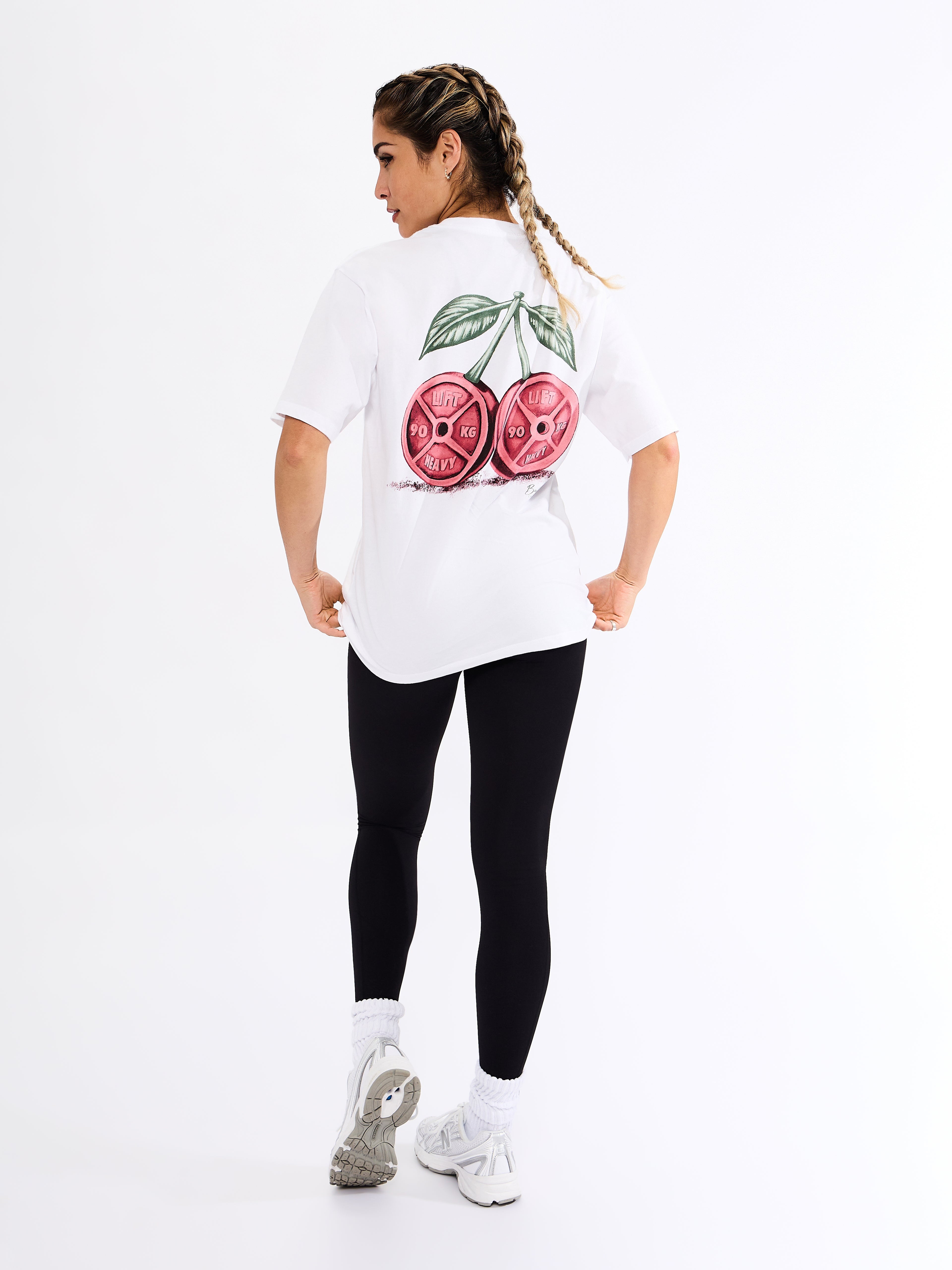 Cherry Weight Short Sleeve Tee - White