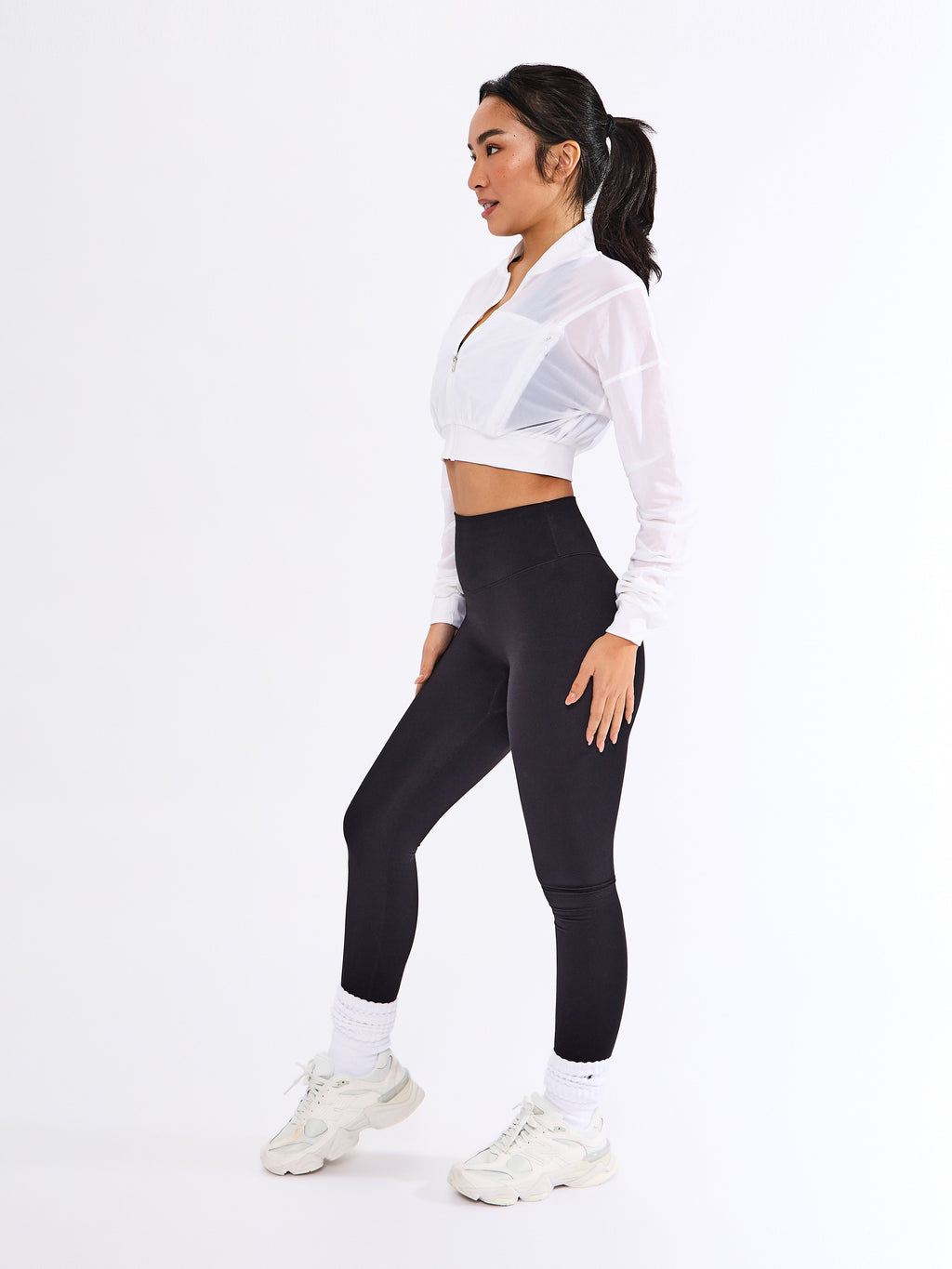 Exposed Mesh Jacket - White