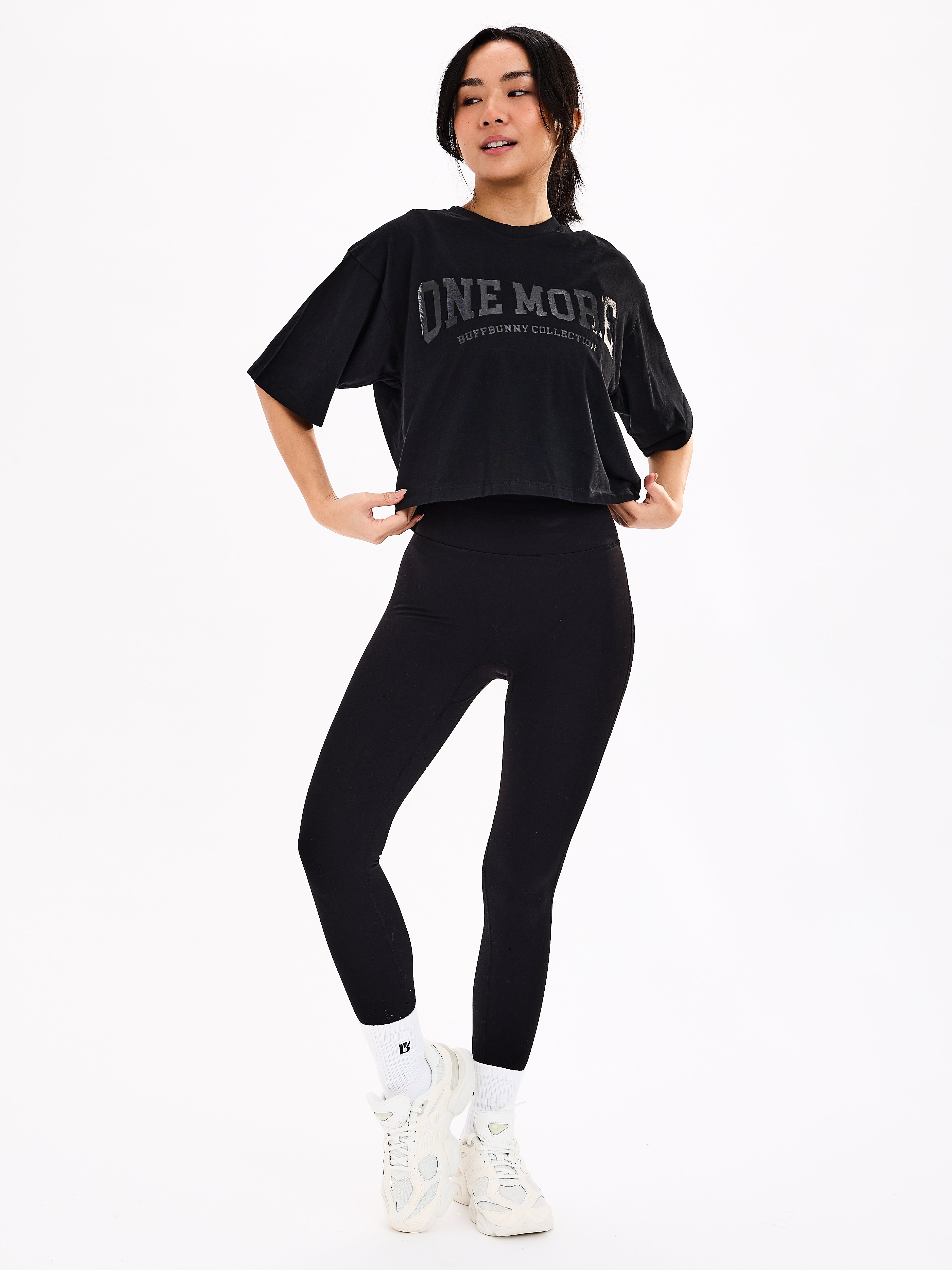 One More Crop Tee - Black