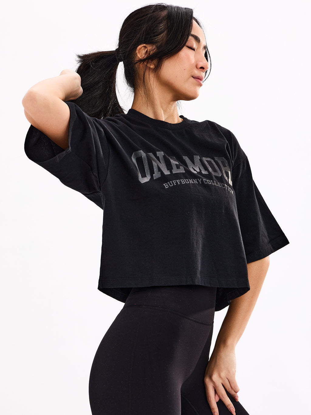One More Crop Tee - Black