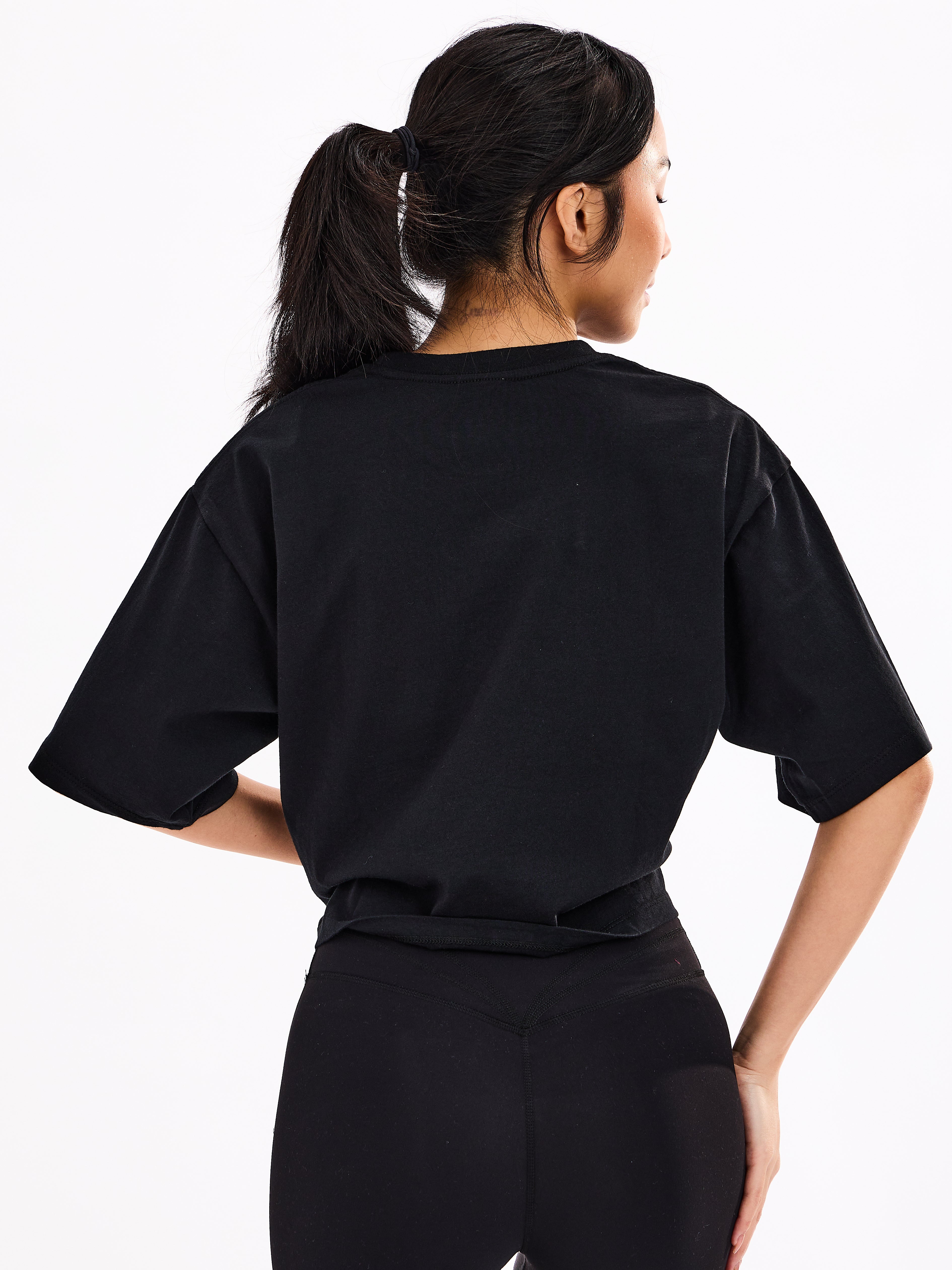 One More Crop Tee - Black