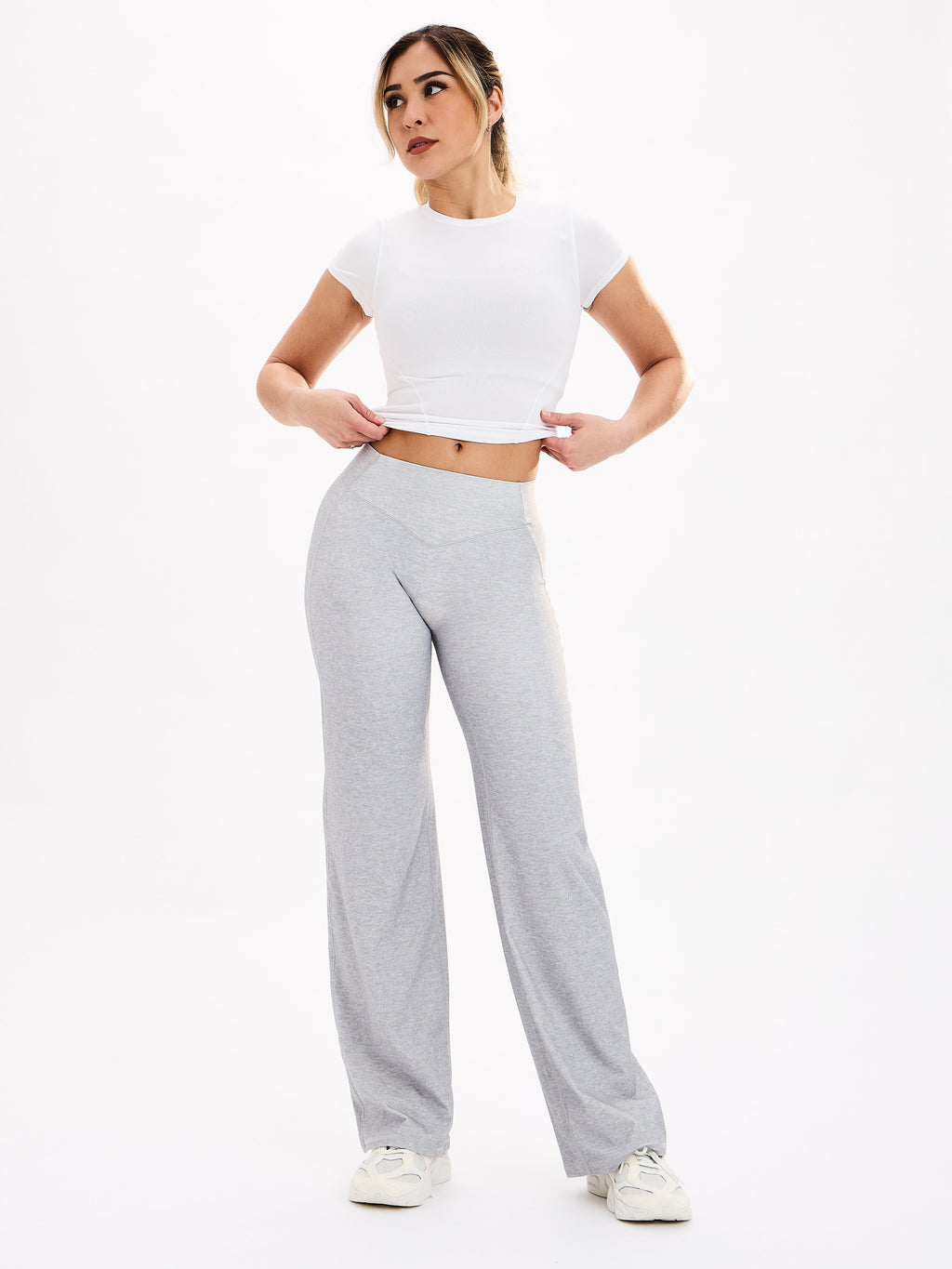 Poshknit Straight Leg Pant - Platinum