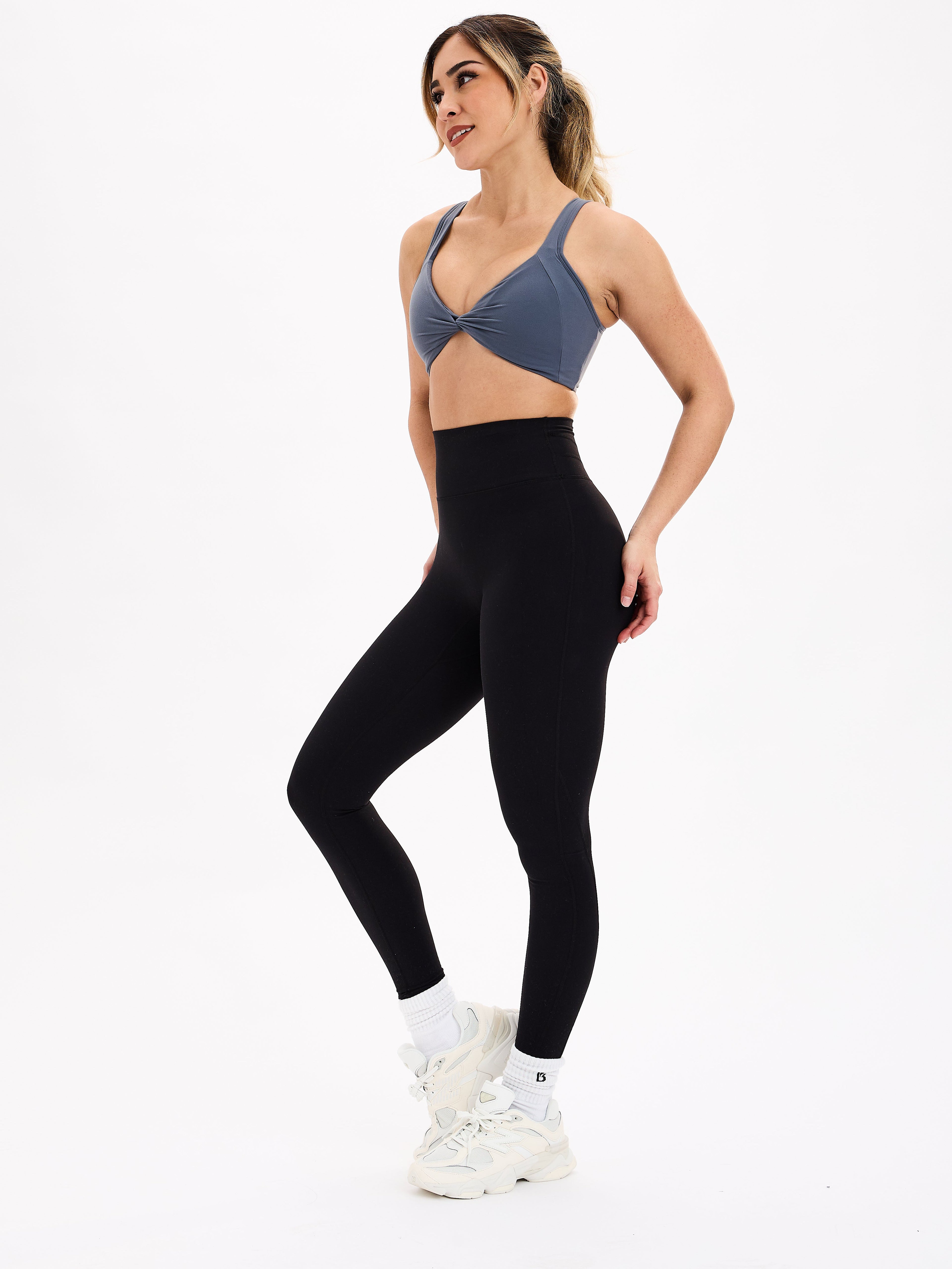 Twisted Curve Sports Bra - Barista Blue