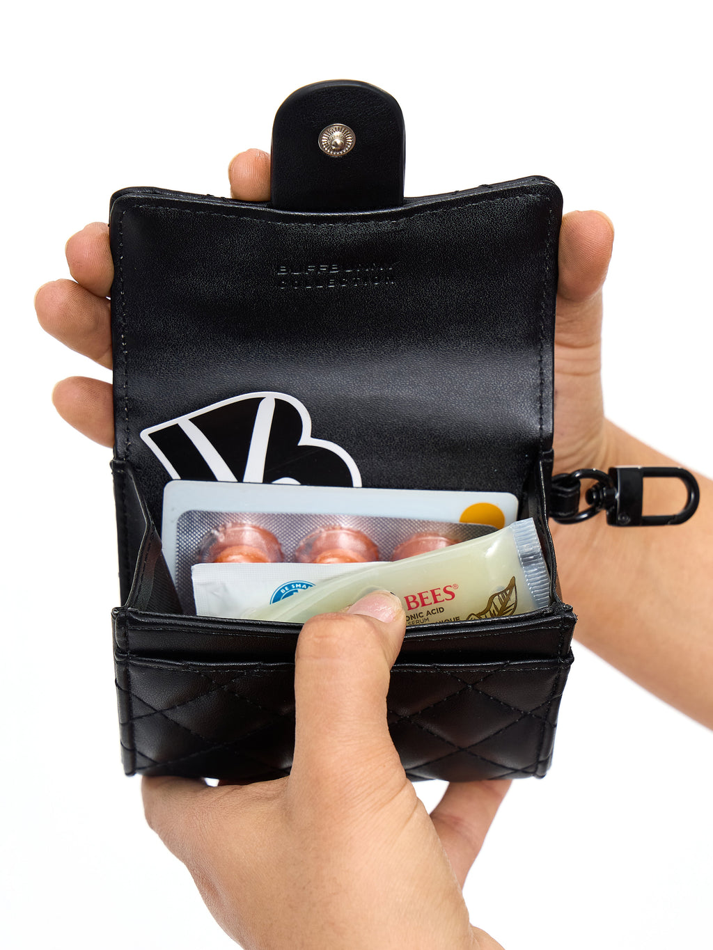 Quilted Wallet - Onyx Black