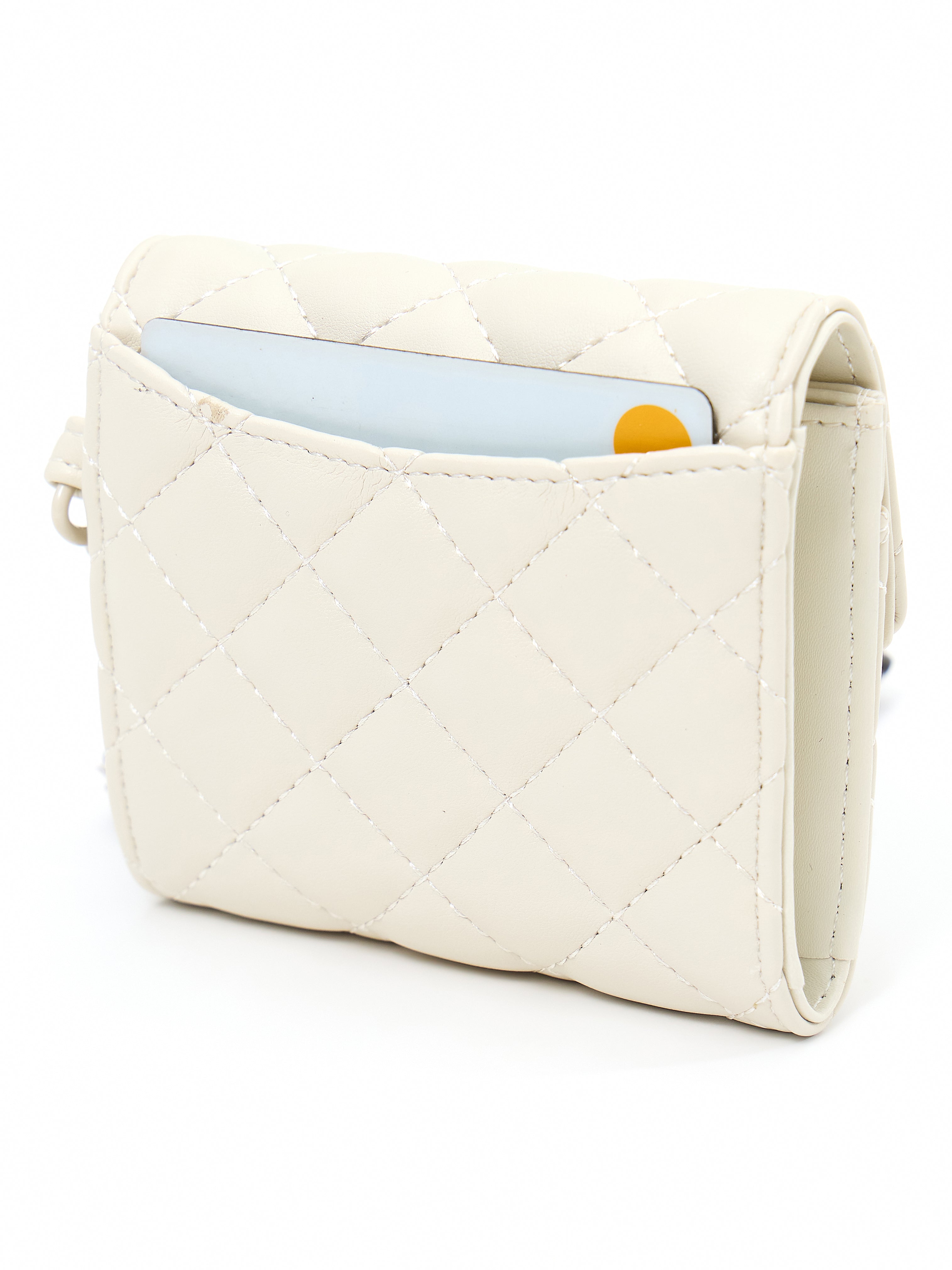 Quilted Wallet - Bone
