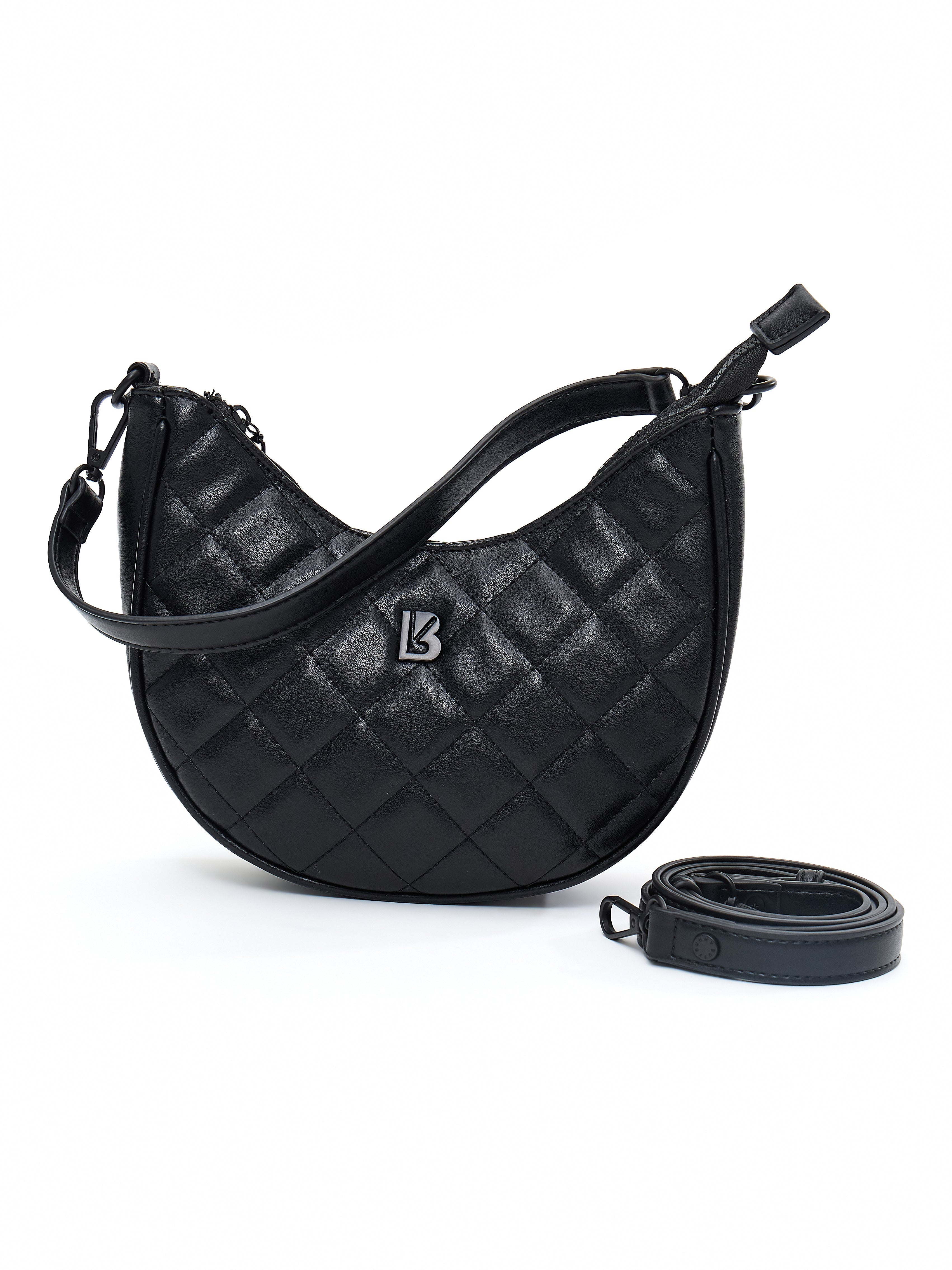 Quilted Crossbody Purse - Onyx Black