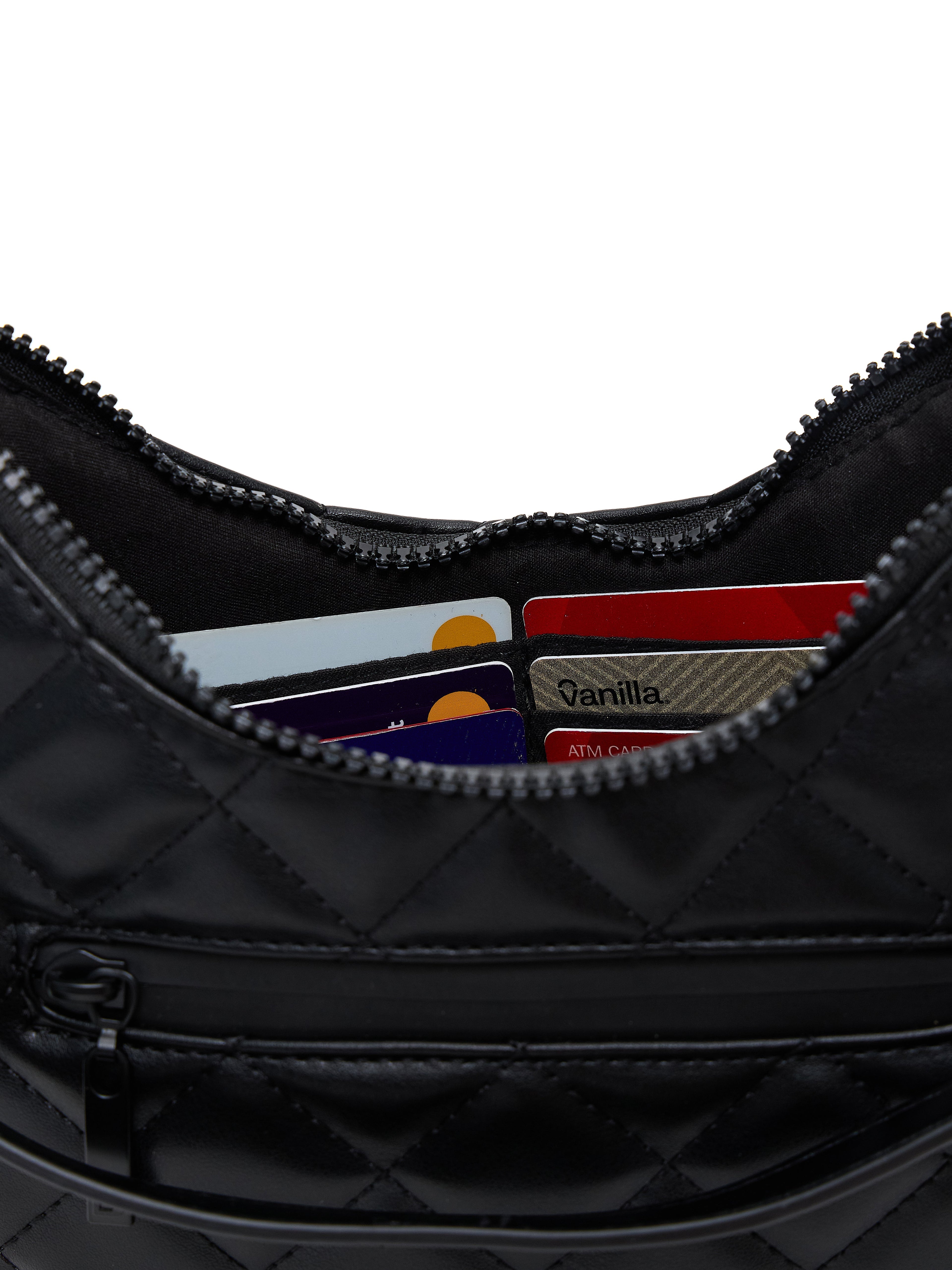 Quilted Crossbody Purse - Onyx Black