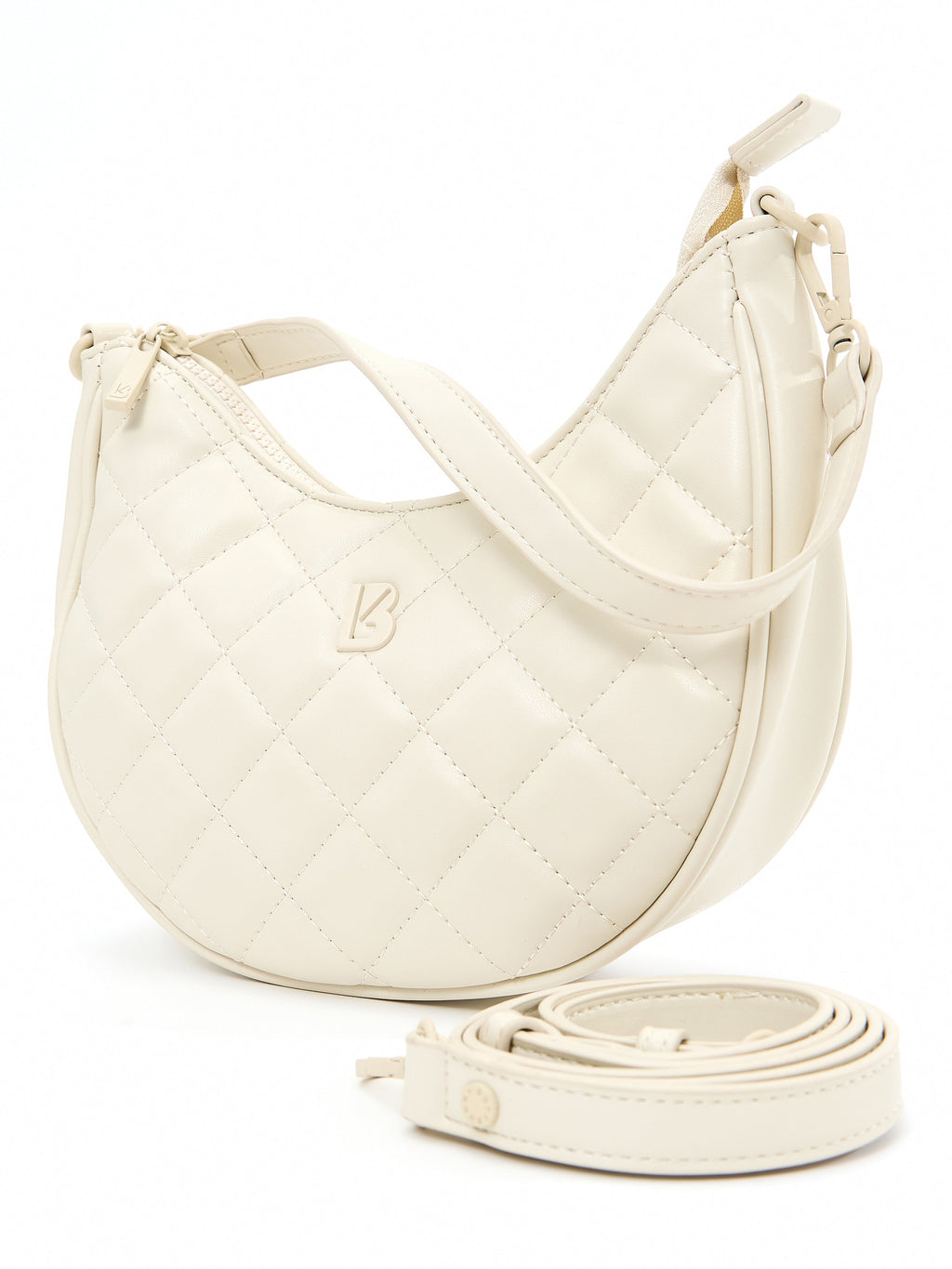 Quilted Crossbody Purse - Bone