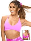 Girlfriend Reversible Sports Bra - Pop Rocks and Fashun Print