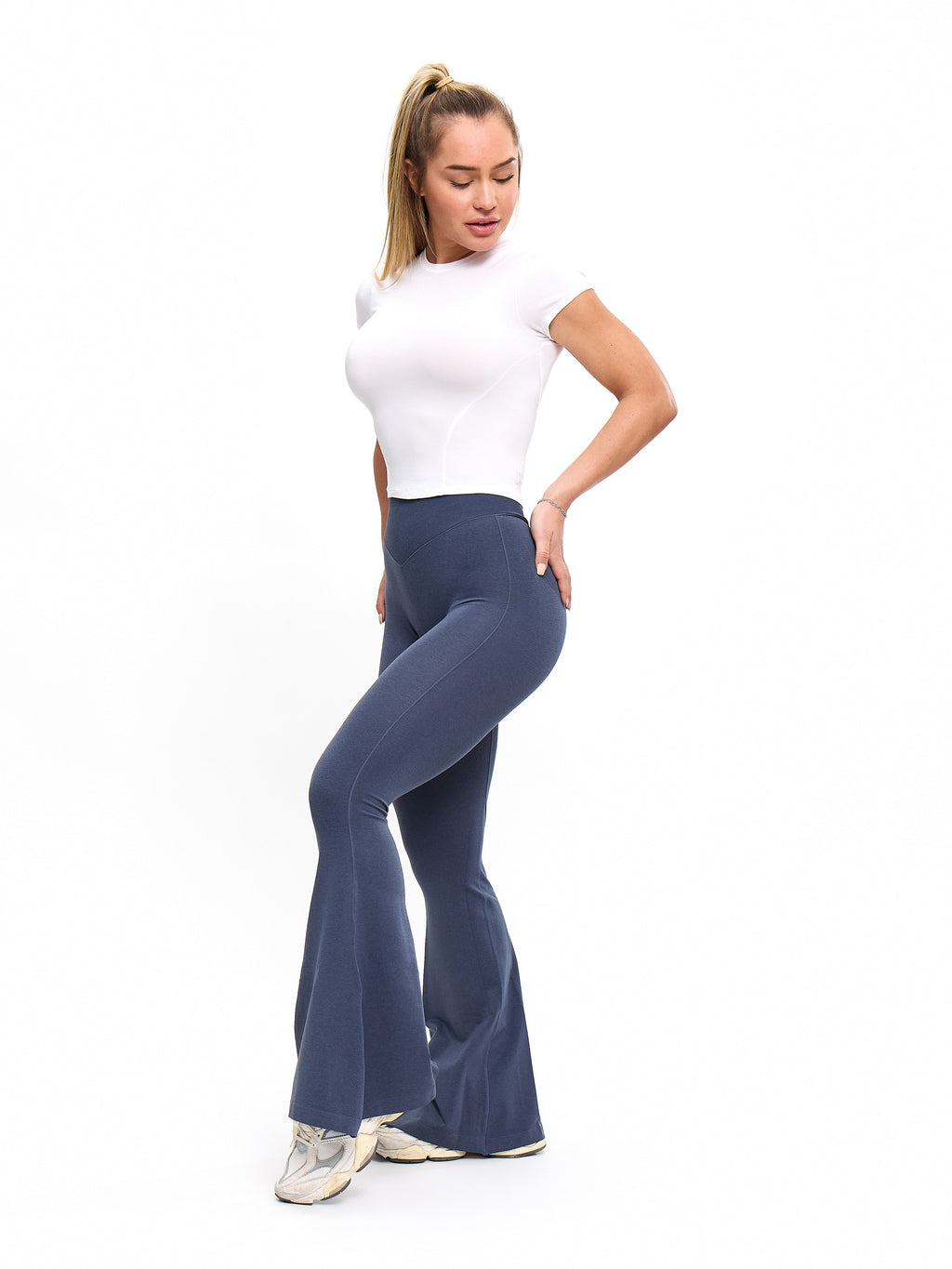 Seamless Flare Legging - Barista Blue