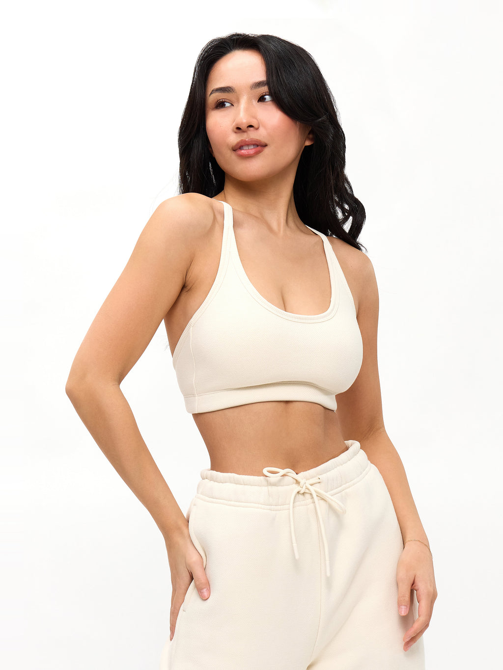 Plush Fleece Bralette - Oat Milk