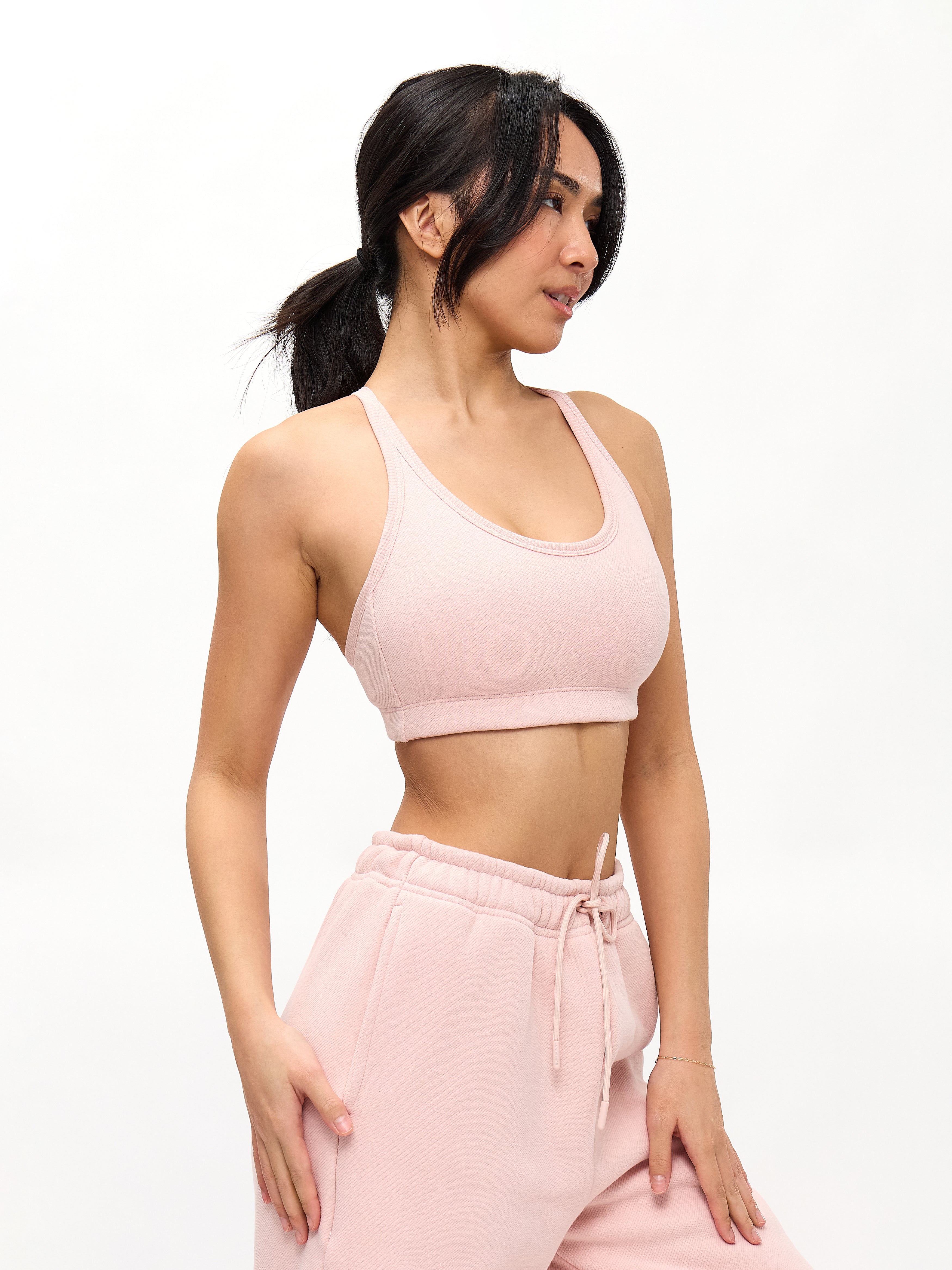 Plush Fleece Bralette - Strawberry Milk
