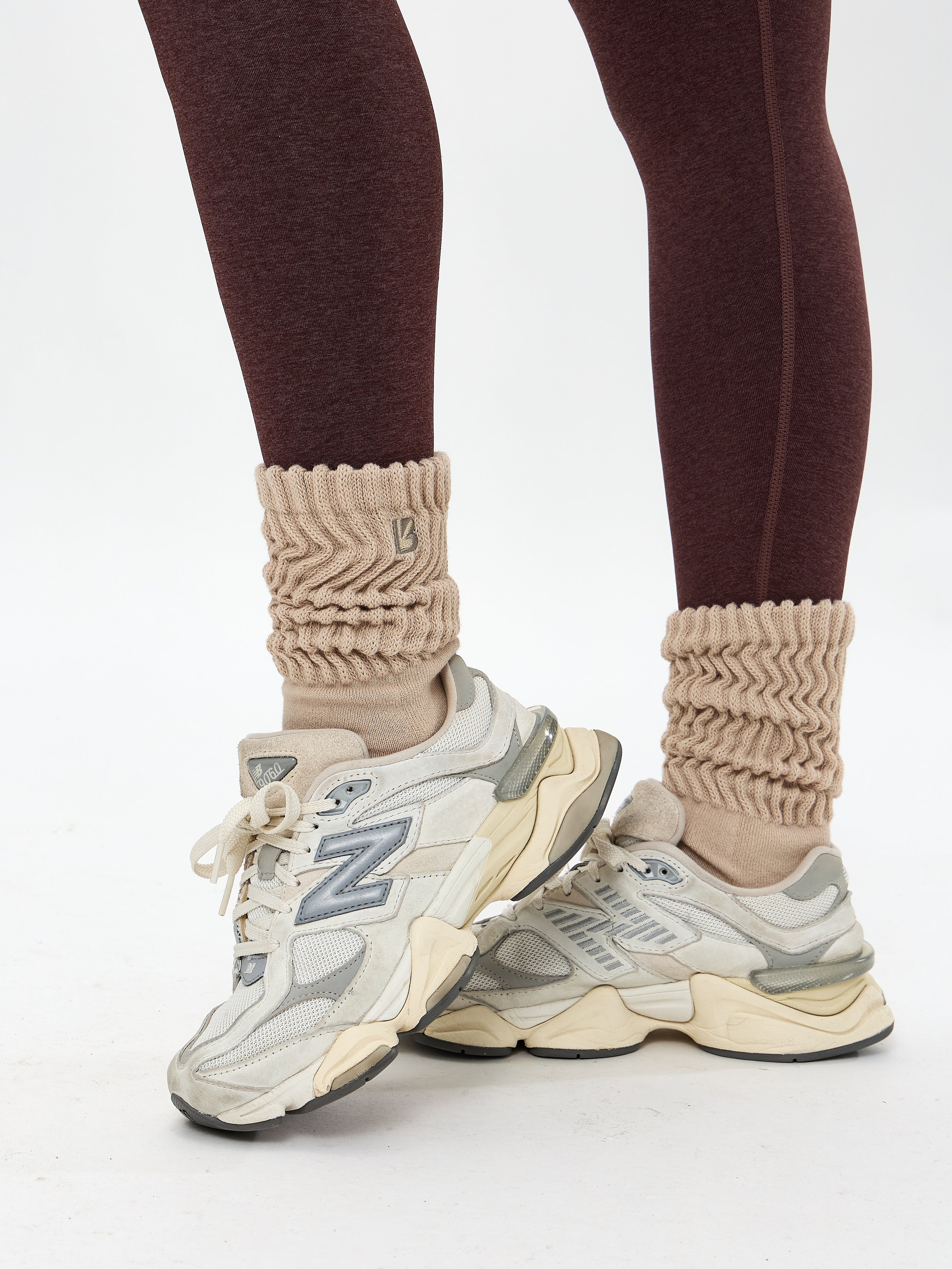 3 Pack Scrunch Socks - Multi Oat Milk