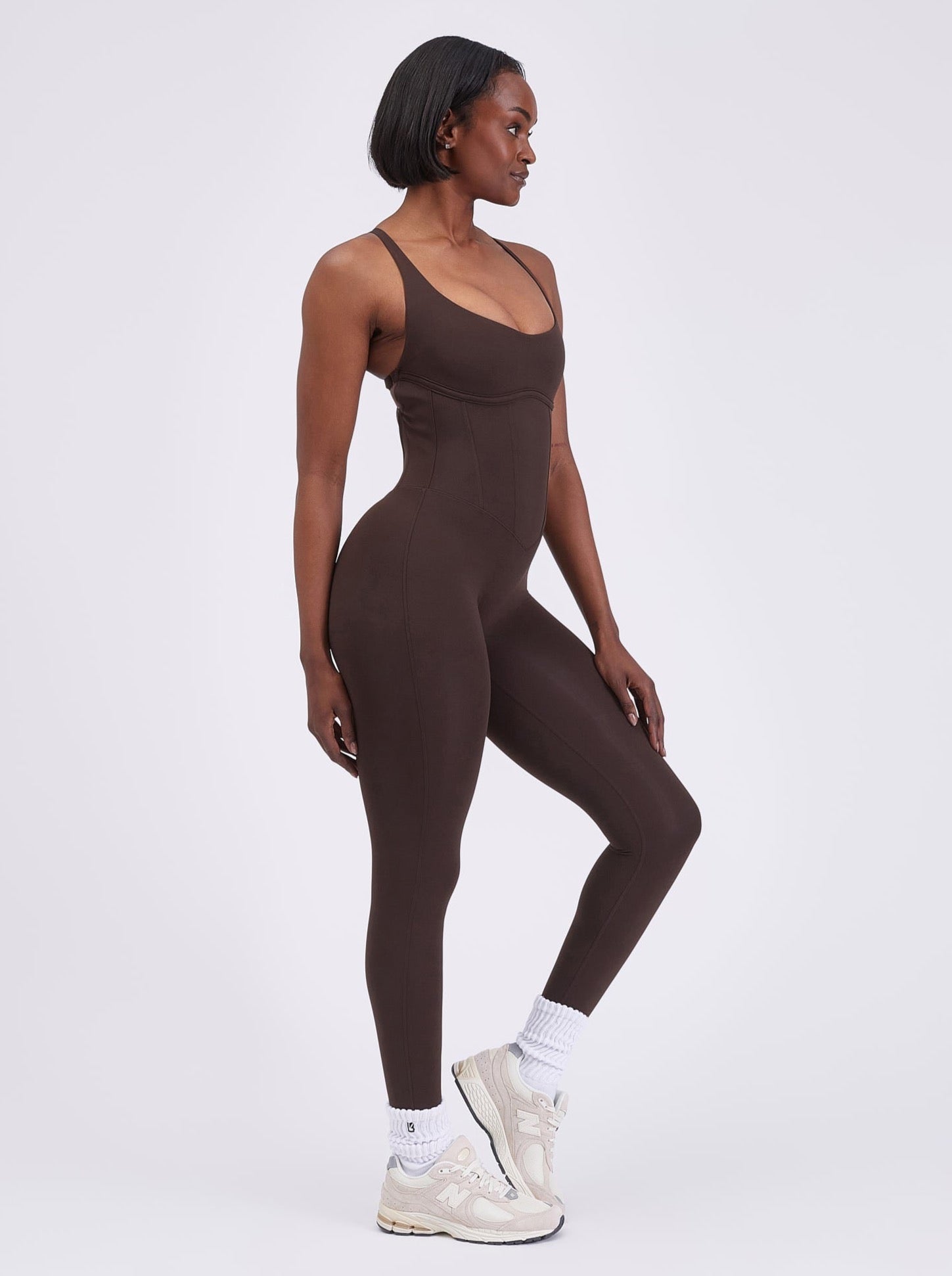 Corset Bodysuit - Cold Brew