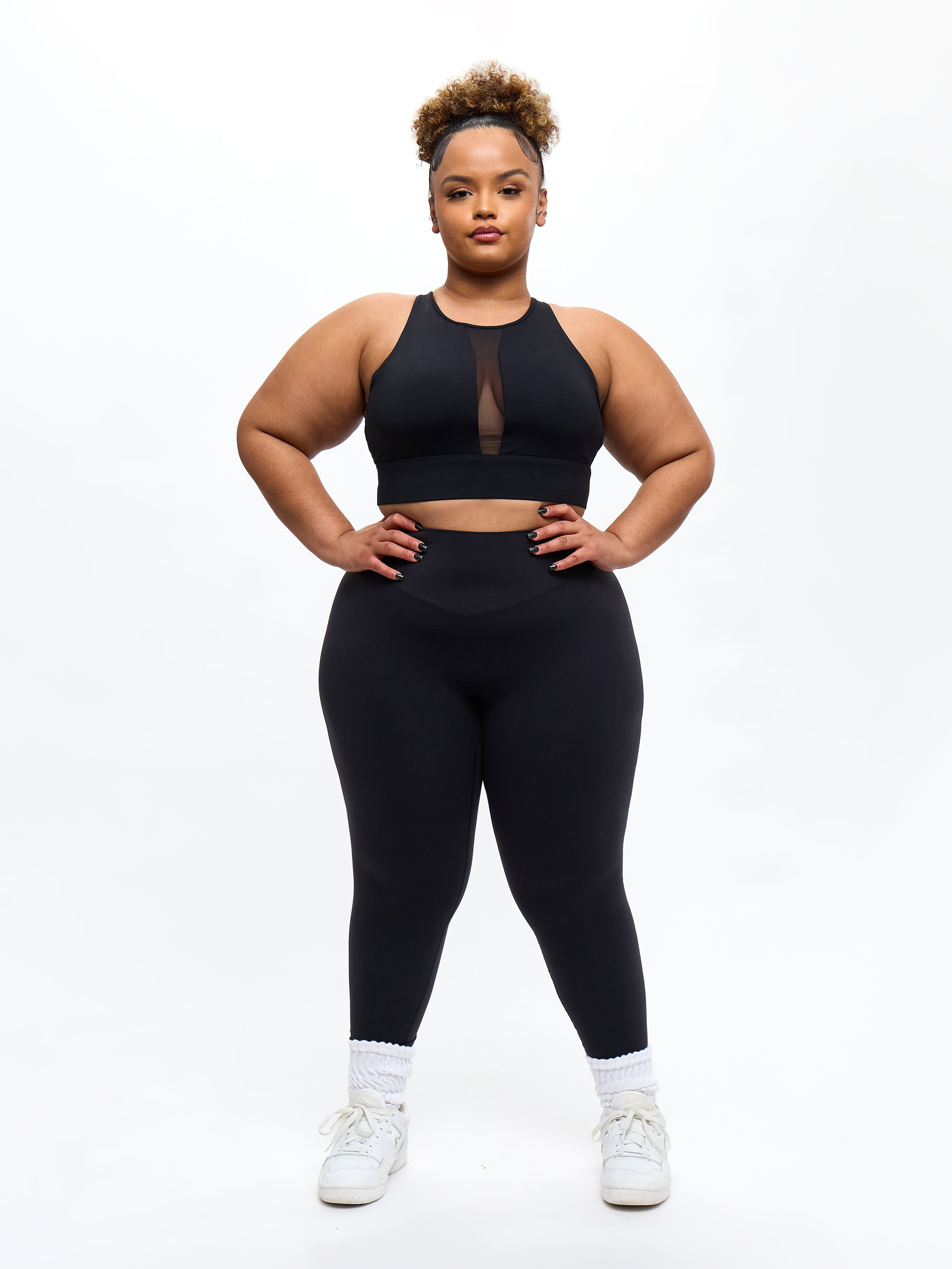 Airbrush Impact Sports Bra - Onyx Black