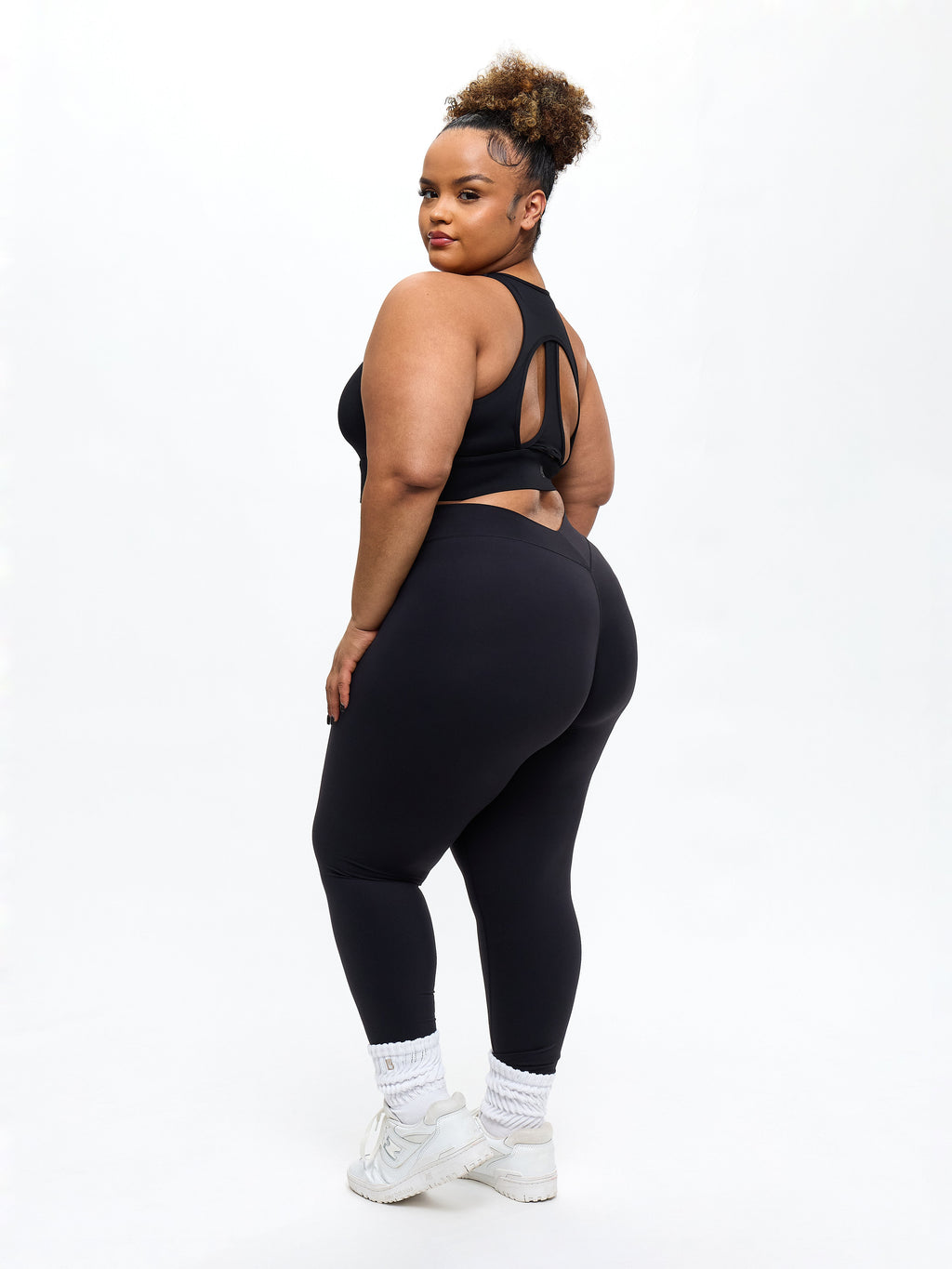 Airbrush Impact Sports Bra - Onyx Black