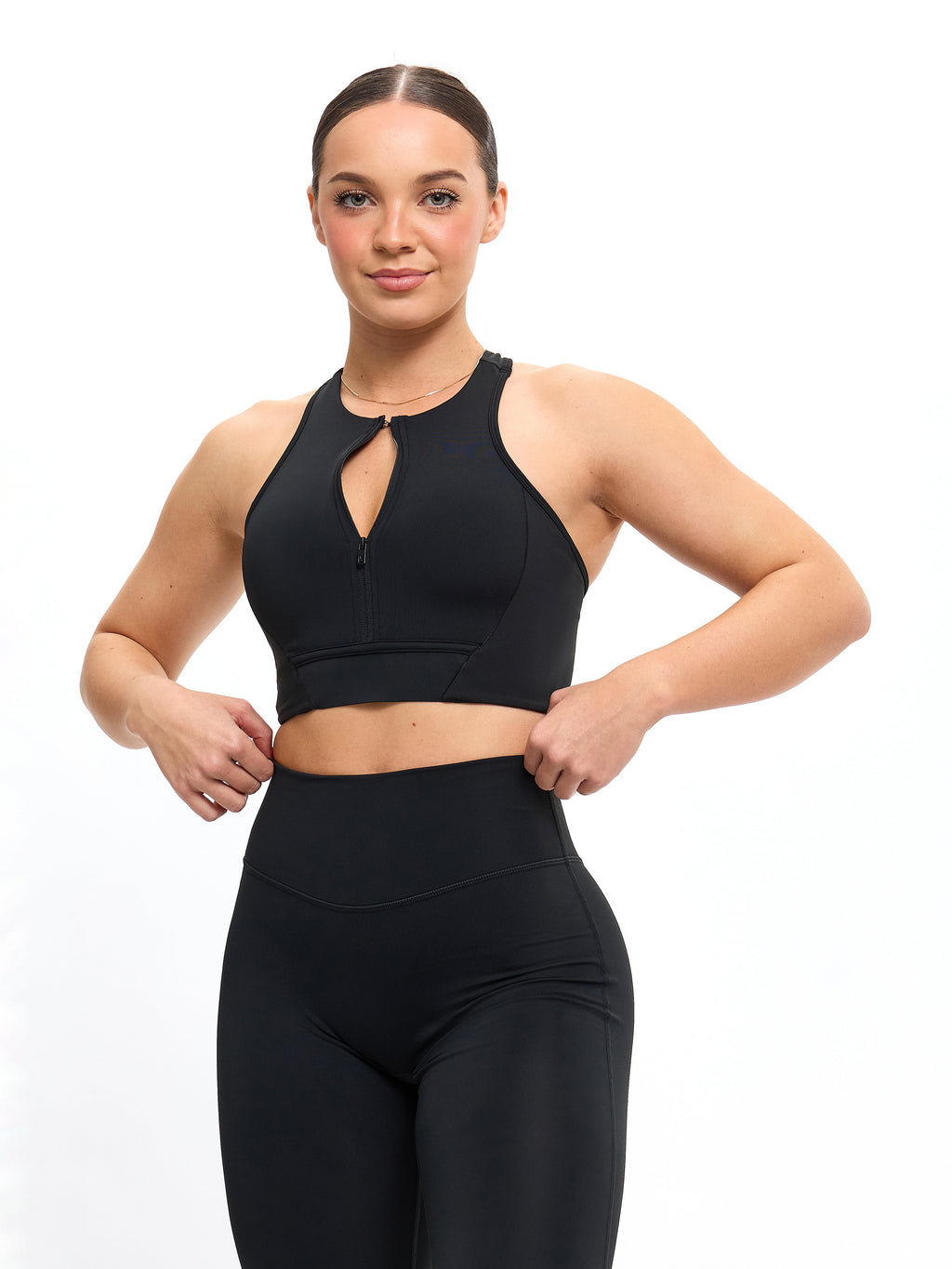 Colorado Zip Sports Bra - Onyx Black