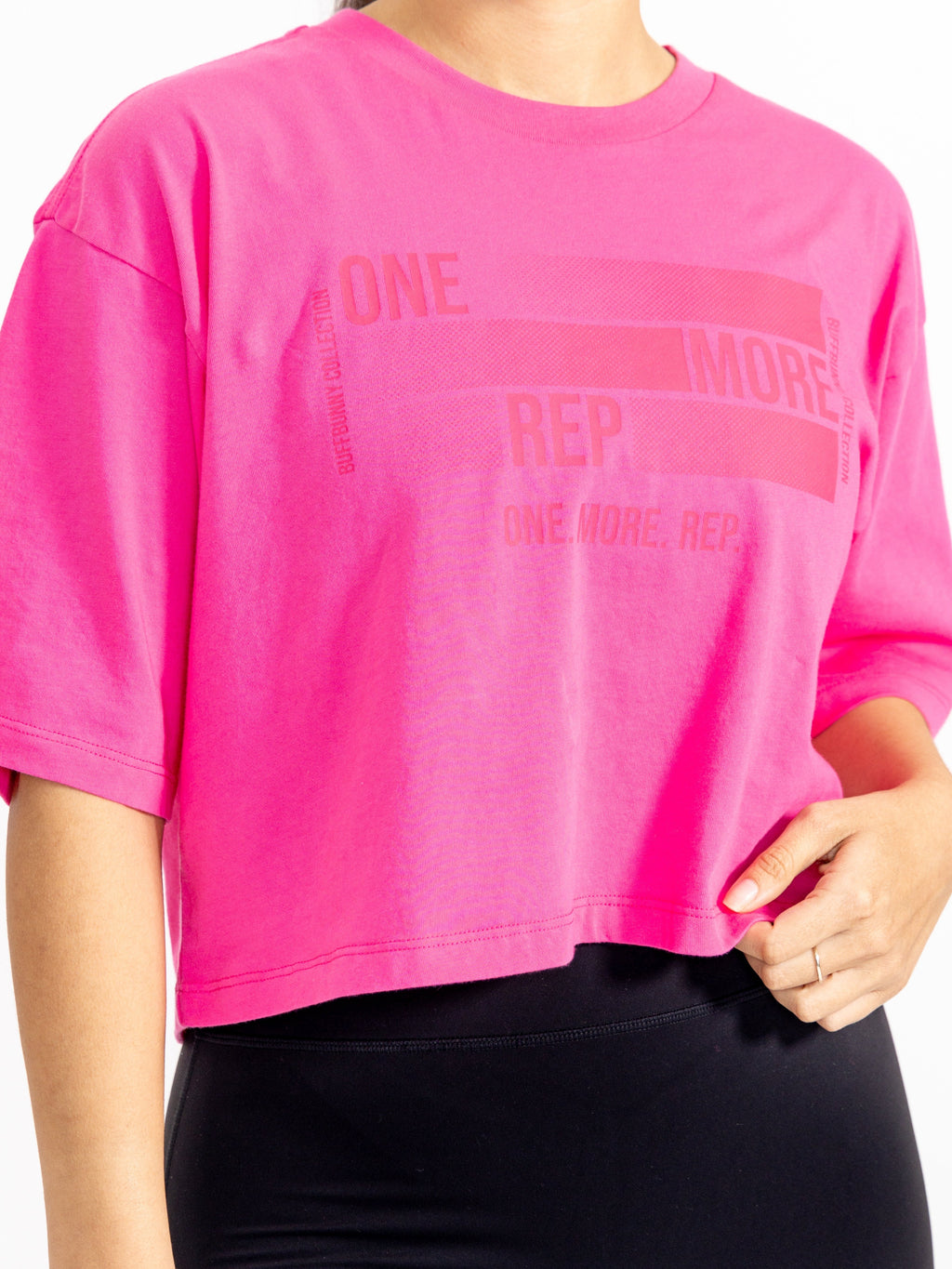 Rep Crop Tee - Pink Crush
