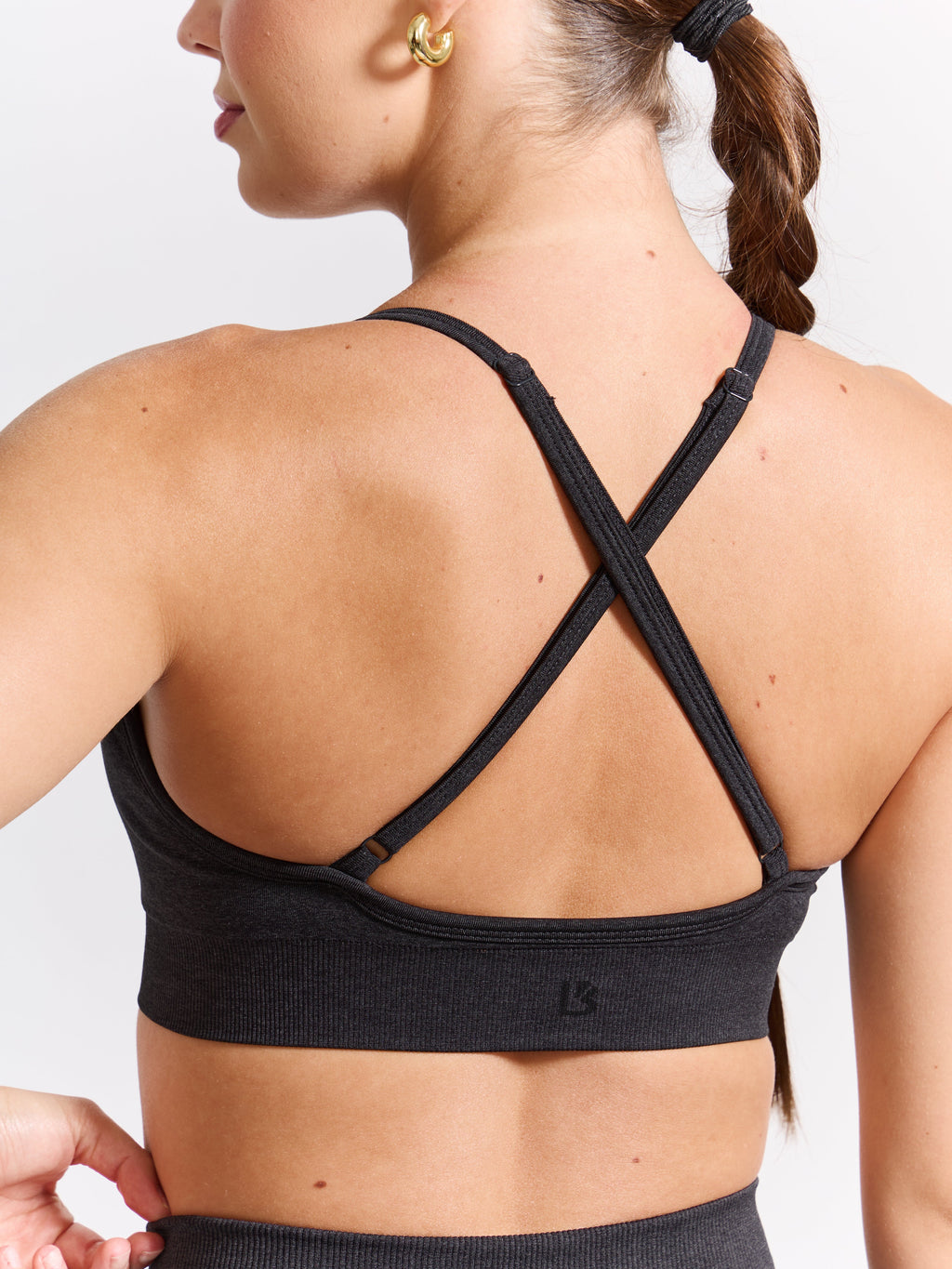 Plunge Seamless Sports Bra - Charcoal
