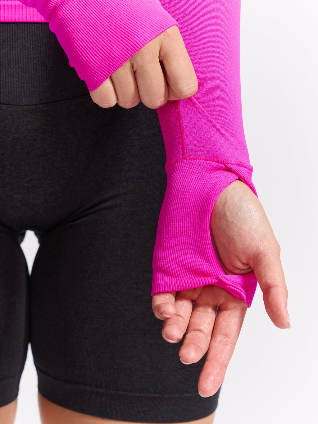 Seamless Long Sleeve Baby Tee - Hard Candy