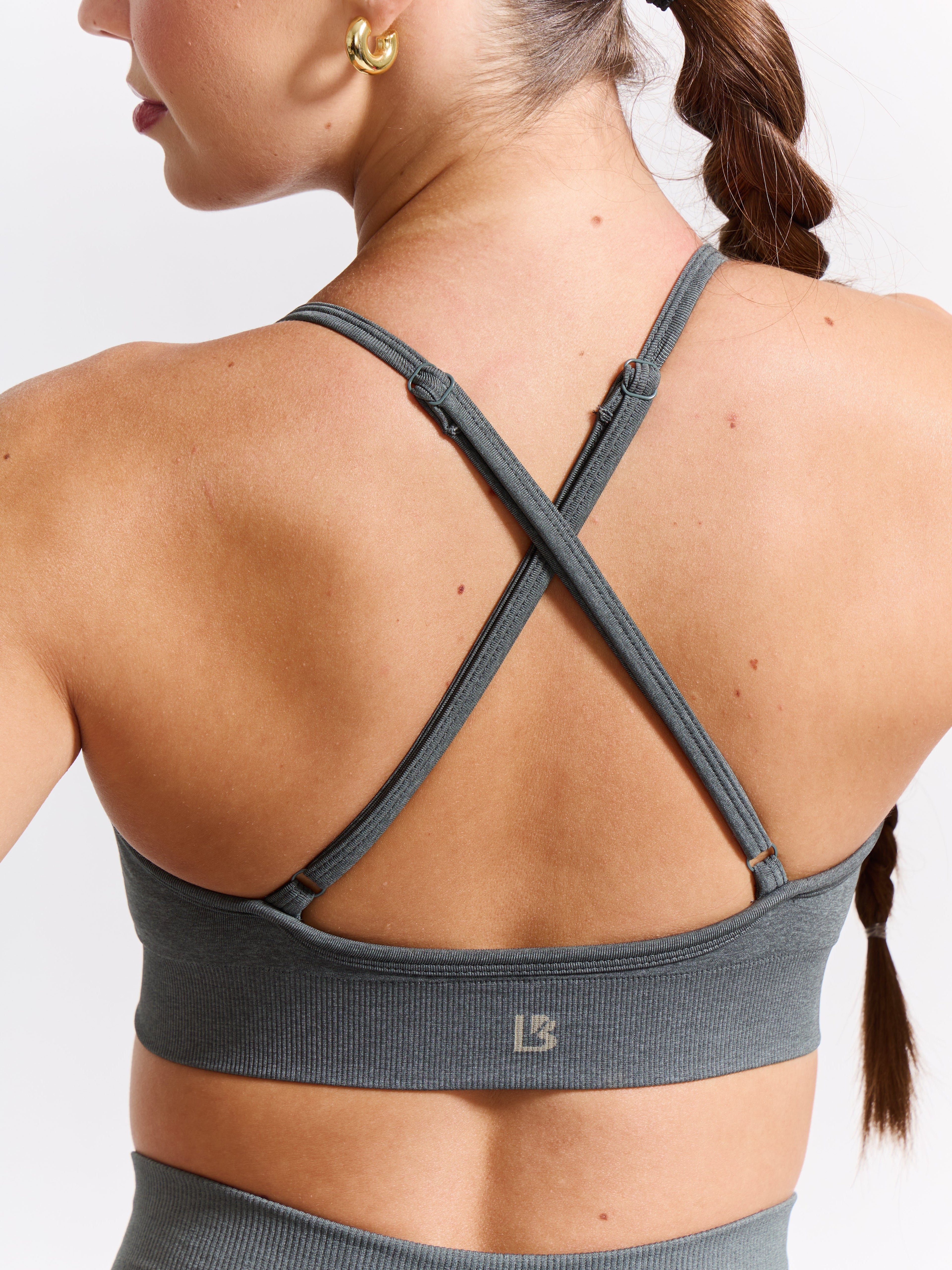 Plunge Seamless Sports Bra - Frosted Sage